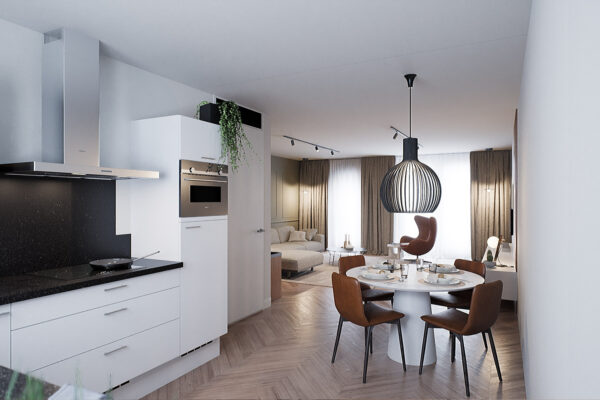 Interieurimpressie keuken nieuwbouwwoning Weidepark Heerhugowaard