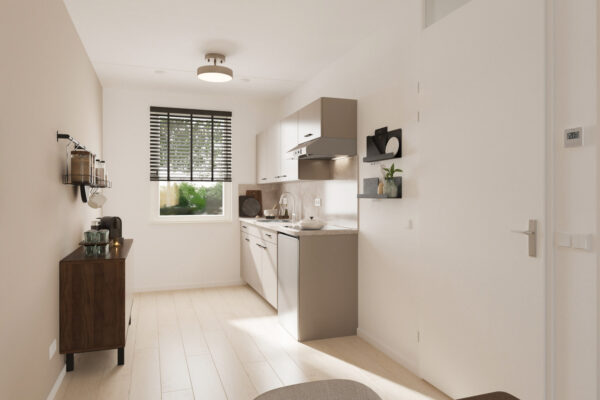 Interieurimpressie keuken rijwoning Weidepark Heerhugowaard